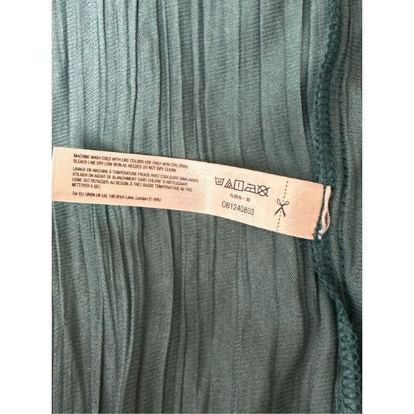 NWT ANTHROPOLOGIE ANTIQUE TEAL ASBURY TIERED MIDI DRESS Size  S - Picture 8 of 8